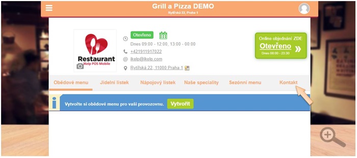 Nastavení kontaktních údajů v iKelp POS Mobile Nastavení kontaktních údajů v iKelp POS Mobile