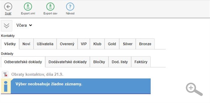 Formulár pre zobrazenie obratov zákazníkov Formulár pre zobrazenie obratov zákazníkov
