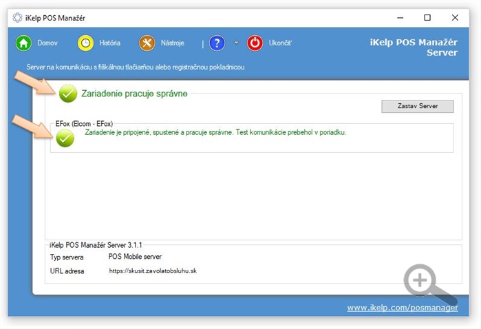 Automatická detekcia zariadenia v aplikácii POS Manažér Automatická detekcia zariadenia v aplikácii POS Manažér