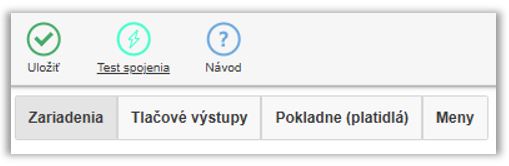 Navigačný panel aplikácie iKelp POS Mobile
