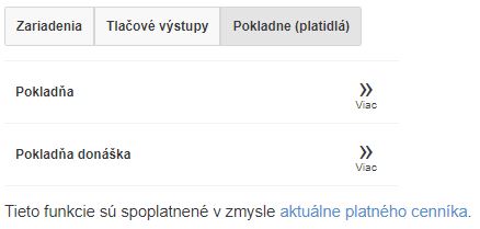 Zoznam finančných pokladní s možnosťou nastavenia platidiel Zoznam finančných pokladní s možnosťou nastavenia platidiel