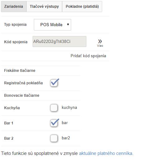 Nastavenia spojenia aplikácie iKelp POS Mobile s fyzickým zariadením Nastavenia spojenia aplikácie iKelp POS Mobile s fyzickým zariadením