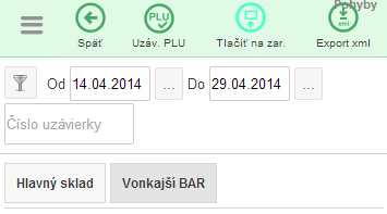 V&yacute;ber skladu pre zobraznie s&uacute;pisky predan&yacute;ch položiek