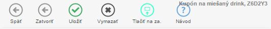 Navigačn&yacute; panel aplik&aacute;cie - &Uacute;prava kup&oacute;nu