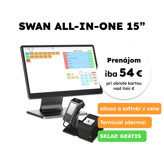 Combo Tablet 15&ldquo; eKasa + termin&aacute;l + printer