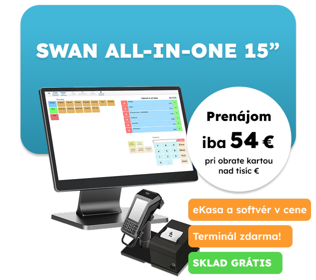 Combo Tablet 15&ldquo; eKasa + termin&aacute;l + printer