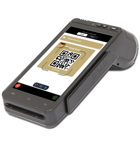Mobilní číšník - skenování zákaznických karet